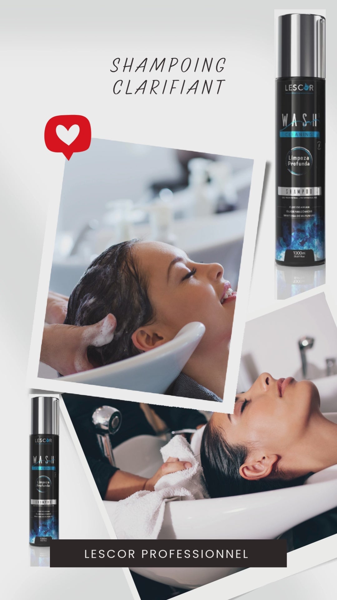 Shampoing Clarifiant Professionnel  1000ml – Wash Cleaning Lescor